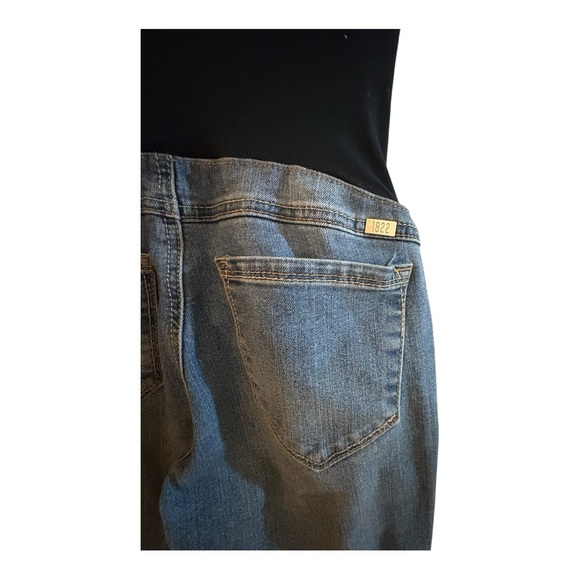 1822 Stylish Blue Women's Maternity Jeans - Picture 4 of 4
